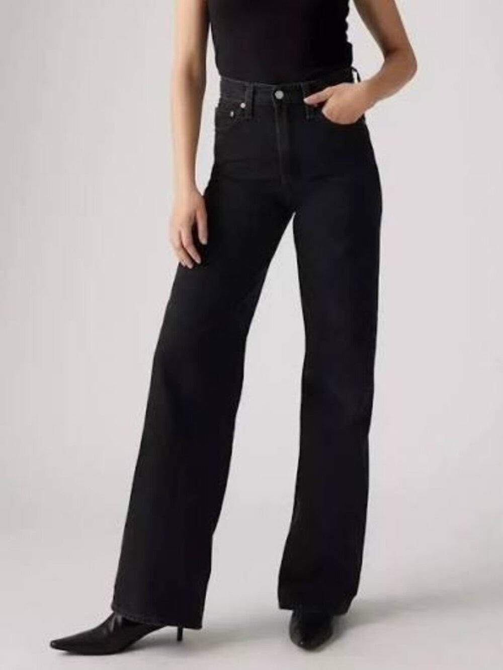Levi's Ribcage Wide Leg Jeans Rosie Posie Size 27 Super High Rise